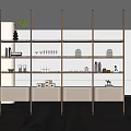 Metal Decorative Shelf Bookshelf Partition Rack 3d model