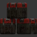 Stacked Red And Gray Hardware Toolboxes For Storage And Organization