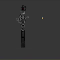 Modern Tactical Assault Rifle With Black Silver Finish And Optic Sight