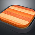 Striped Wooden Cutting Board For Food Preparation In Gray Tray