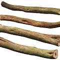 Natural Rustic Wood Branches With Textured Bark And Various Lengths For Crafts