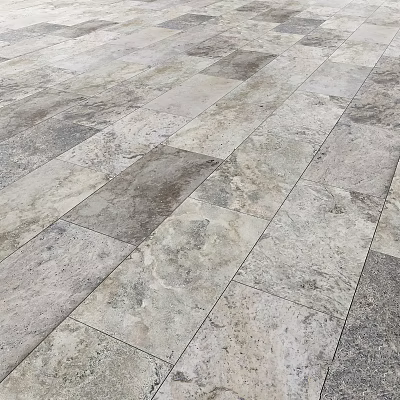 Natural Stone Floor Tiles With Gray Beige Tone And Natural Textured Surface Design 3d model