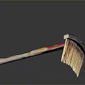 Handcrafted Comb With Wooden Handle And Colorful Artistic Teeth Design On Black Reflective Background