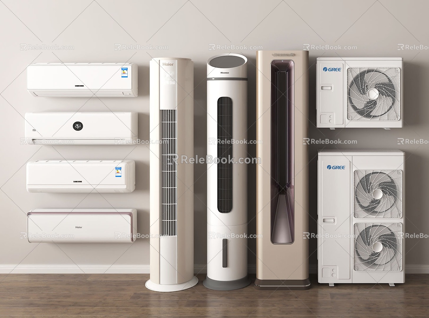 Air conditioner wall-mounted air conditioner vertical air conditioner air conditioner external unit 3d model