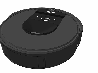 Modern Black Automatic Robot Vacuum Cleaner For Smart Home Daily Cleaning 3d model