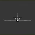 Modern White Airliner With Red Stripe Black Tail And Passenger Windows