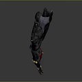 Fantasy Character With Intricate Metallic Mechanical Arm And Gold Accents