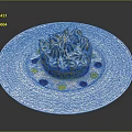 White Ceramic Plate With Colorful Dot Decorations For Dessert Serving