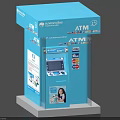 Smart Blue ATM Machine With UnionPay Support Touchscreen Interface And Multiple Payment Cards