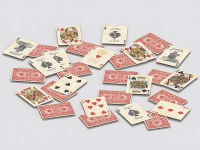 poker playing cards chess cards magic cards 3d model