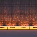 Water Ripple Light Projection On Grid Wall With Orange Ambient Glow