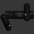 Black PS4 Console With Game Controller Placed On Top Featuring Colorful Buttons