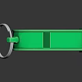 Green Whistle With Key Ring As Sports Equipment On Black Background With Reflection