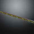 Long Model Train With Red And Yellow Carriages On Black Background 3d model