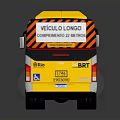 Yellow And White Articulated Bus With Two Sections Windows Number 101 On Gray Background Reflection