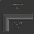 White Architectural Decorative Molding With Curved And Linear Design For Wall Decoration