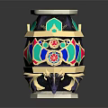 Elegant Luxury Wine Bottle And Glass With Colorful Gemstone Inlays Gold Accents Marble Base