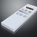 White Electronic Control Panel With Circular Buttons And Digital Display Screen 3d model