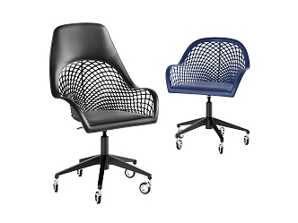 Simple and stylish atmospheric office swivel chair combination 3d model