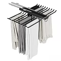 Fashionable Casual Pants In Various Colors Hanging On Wardrobe For Comfortable Daily Wear