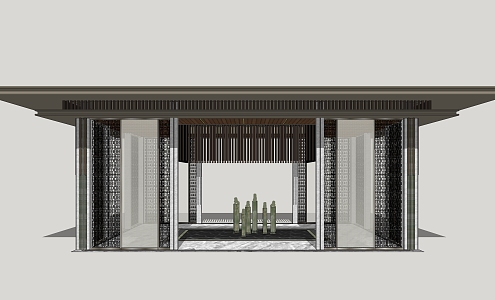 New Chinese Style Pavilion 3d model