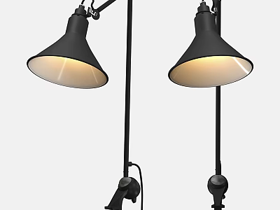 Modern Black Metal Wall Lamps With Conical Lampshade And Warm Light For Indoor Home Decor 3d model