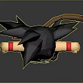 Young Game Movie Anime Character With Black Spiky Hair Purple Outfit And Staff