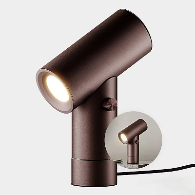 Modern Bronze Adjustable Table Lamp with LED Light and Sleek Minimalist Design 3d model