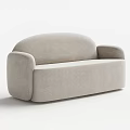 Beige Multi Seat Sofa With Modern Rounded Arms And Comfortable Design For Living Room