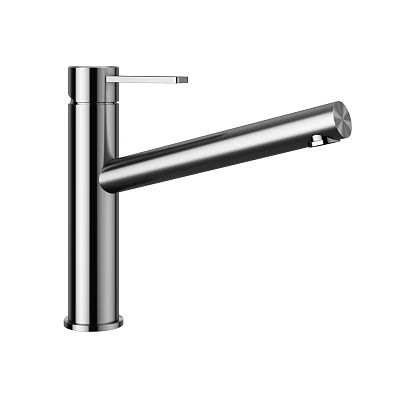 Modern Stainless Steel Faucet With Single Handle And Extended Spout Design 3d model