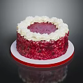 Delicious Red Velvet Cake With White Cream Frosting And Red Filling Layer