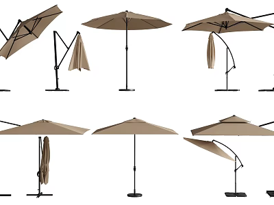Outdoor Canopy Sunshade With Various Styles Designs And Frame Structures For Patio Garden 3d model
