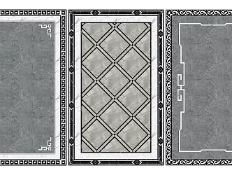 New Chinese Style Floor Tile Stone Mosquet Tile Lace 3d model