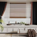 New Chinese Style Bay Window Cushion 3d model