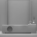 New Chinese Reception Desk Marble Front Desk Background 3d model