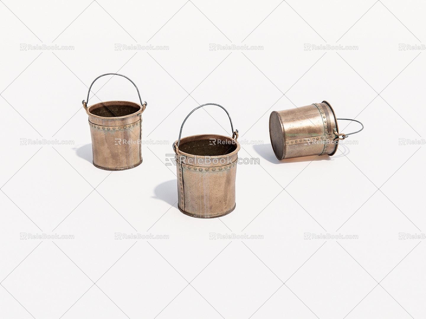 Old Iron Bucket 3d model