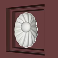 White Petal Shaped Wall Lamp With Illuminated Round Bulb On Pink Wall