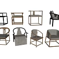 Modern Armchairs In Various Designs With Wooden Frames And Upholstered Seats