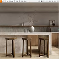 Simple Bar Stool 3d model