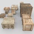 Wooden Boxes Cargo Boxes Cargo Boxes Cargo Boxes Cargo Terminals Cargo Transport Boxes Low Face Number Low Mold Simple Mold Game Video Level Realism 3d model