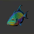 Vibrant Colorful Tropical Fish With Iridescent Scales And Unique Fins Design
