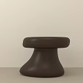 Brown Wooden Side Table With Simple Unique Design And Smooth Surface 3d model