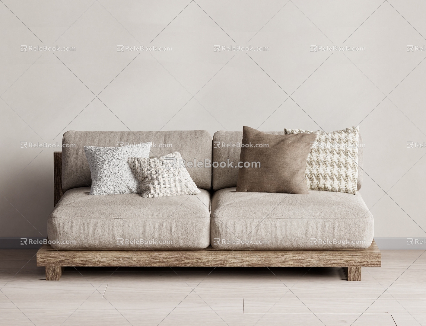 Silent wind double sofa 3d model