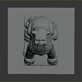 Traditional Marble Stone Lion Statue With Intricate Carved Details On Square Base