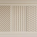Background wall clapboard modeling wall three-dimensional concave-convex wall grid wall panel 3d model