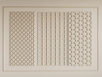 Background wall clapboard modeling wall three-dimensional concave-convex wall grid wall panel 3d model