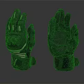 Black Motorcycle Gloves With Protective Design And Stitched Palm Details