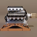 High Performance Automotive Engine With Detailed Mechanical Components And Engineering Design 3d model