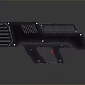 Modern Tactical Weapon Frame With Dark Metallic Design And Vent Holes