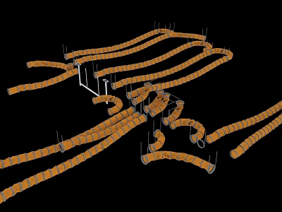 Industrial Equipment With Interconnected Tubular Mechanical Components And Structural Design 3d model